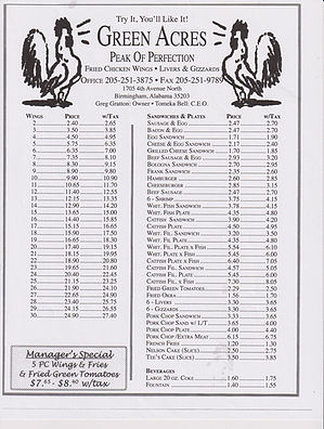GREEN ACRES NOVEMBER 2019 NEW PRICES MEN